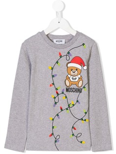 Moschino Kids футболка с длинными рукавами и принтом