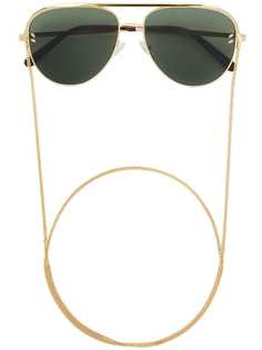 Stella Mccartney Eyewear солнцезащитные очки-авиаторы с цепочкой
