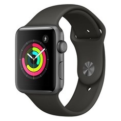 Смарт-часы APPLE Watch Series 3 42мм, темно-серый / серый [mr362/a]