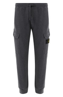 Хлопковые джоггеры с карманами Stone Island