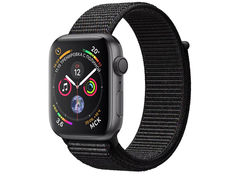 Умные часы APPLE Watch Series 4 44mm Space Grey Aluminium Case with Black Sport Loop MU6E2RU/A