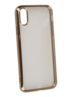 Аксессуар Чехол iBox Blaze Silicone для APPLE iPhone XR Gold frame УТ000016107