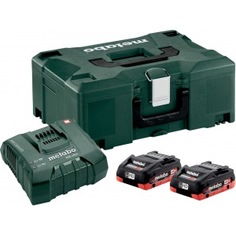 Набор basic-set (2 аккумулятора lihd 4.0 ач/18в+зарядное устройство asc ultra+metaloc) metabo 685130000