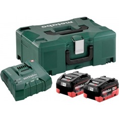 Набор basic-set (2 аккумулятора lihd 8.0 ач/18в+зарядное устройство asc ultra+metaloc) metabo 685131000