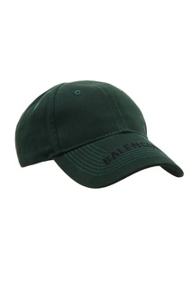 Темно-зеленая кепка с логотипом Balenciaga