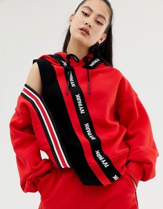 Худи красного цвета с разрезом и полосками Ivy Park - Красный
