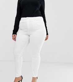 Белые джинсы скинни с завышенной талией ASOS DESIGN Curve Ridley - Белый