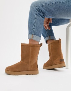 Водонепроницаемые короткие ботинки каштанового цвета Ugg Classic - Рыжий