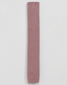Пыльно-розовый трикотажный галстук Twisted Tailor - Розовый