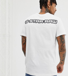 Белая футболка из органического хлопка с принтом на спине G-star BeRaw Rodis - Белый