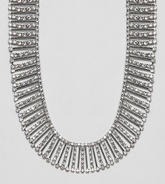 Броское ожерелье со стразами DesignB London - Серебряный