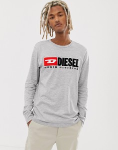 Серый лонгслив Diesel T-Just-LS-division - Серый