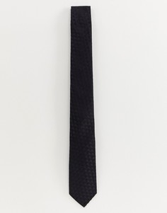 Черный галстук с узором Burton Menswear - Черный
