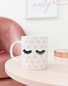 Кружка с принтом ресниц Candlelight - Розовый
