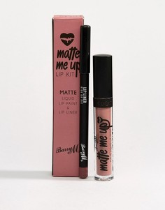 Набор для макияжа губ с жидкой помадой Barry M Matte Me Up - Розовый