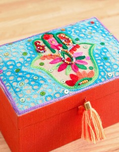 Шкатулка с отделкой бисером и кисточками Ian Snow - Мульти