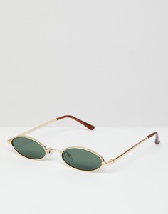 Золотистые круглые солнцезащитные очки AJ Morgan - Золотой