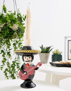 Керамический подсвечник в виде мексиканского музыканта Kitsch Kitchen - Мульти