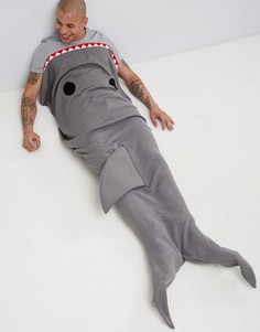 Серый шарф с дизайном акула ASOS DESIGN - Серый