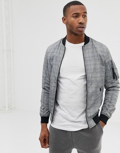 Серый бомбер Pull&Bear - Серый Pull&;Bear