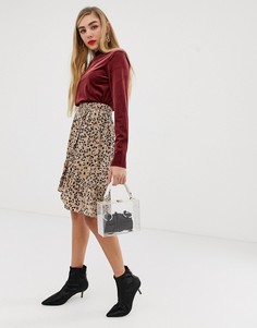 Расклешенная юбка с леопардовым принтом mByM - Мульти