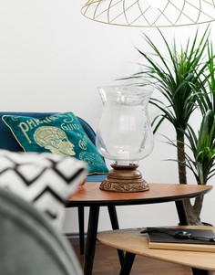 Подсвечник с деревянным основанием SIL - Мульти