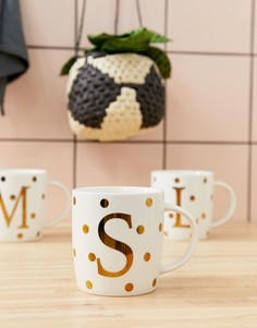 Кружка с буквой S Candlelight - Белый