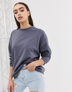 Серый легкий oversize-свитшот ASOS DESIGN - Серый