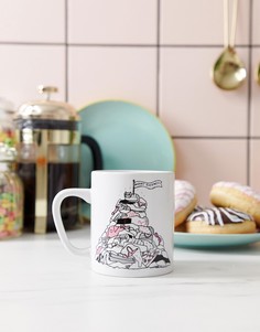 Кружка с принтом U Studio Sask Draws - Белый