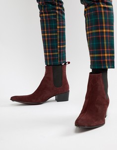 Бордовые замшевые ботинки Jeffery West Sylvian - Красный