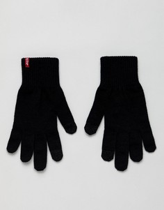 Черные перчатки для сенсорных гаджетов Levis - Черный