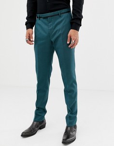 Двухцветные брюки скинни с геометрическим узором Twisted Tailor - Зеленый