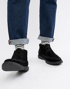 Черные ботинки чукка из искусственной замши boohooMAN - Черный