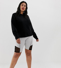 Шорты-леггинсы с завышенной талией ASOS DESIGN Curve - Серый