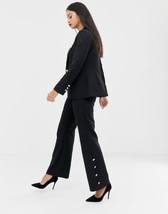 Широкие брюки с пуговицами Unique21 - Черный
