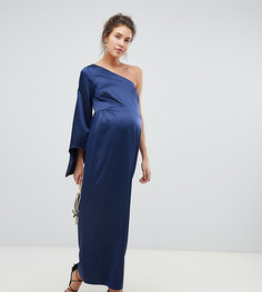 Платье макси с одним рукавом True Violet Maternity - Темно-синий