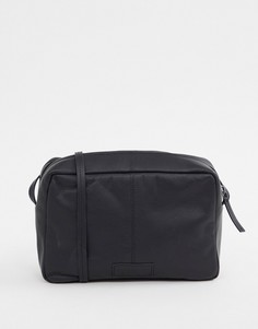 Кожаная сумка через плечо с замшевыми вставками Urbancode - Черный