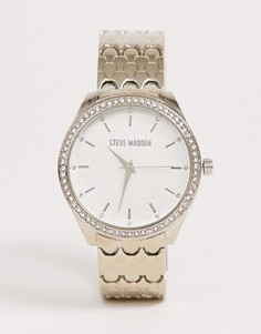 Женские часы-браслет с белым циферблатом Steve Madden - Серебряный