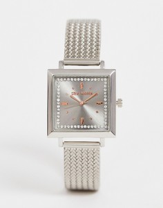 Женские часы с серым циферблатом Steve Madden - Серебряный