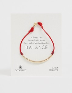 Браслет из зернистой кожи Dogeared balance - Красный