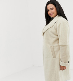 Oversize-пальто New Look Curve - Кремовый