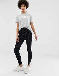 Леггинсы в тонкую полоску River Island - Черный