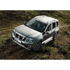 Пороги Bmw-Style овалы Rival для Nissan Terrano (2014-н.в.) / Renault Duster (2011-н.в.), 173 см, алюминий, B173AL.4701.3