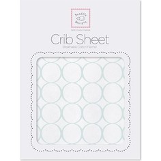 Детская простынь SwaddleDesigns Fitted Crib Sheet Mod Circles on White (SD-152SC)