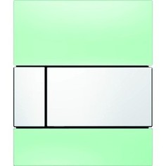 Панель смыва для писсуара TECE square Urinal стеклянная стекло зелёное, клавиша белая (9242803)