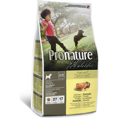 Сухой корм Pronature Holistic Puppy Growth Chicken & Sweet Potato Formula c курицей и сладким картофелем для щенков всех пород 13,6кг (102.2012)