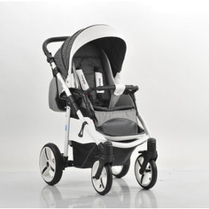 Коляска прогулочная Mr Sandman Traveler Premium Серый - Графит в Принт Леопард - Белый (KMSTP-0610SL02)