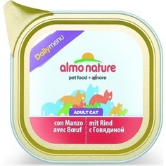 Консервы Almo Nature Daily Menu Bio Adult Cat with Beef паштет с говядиной для кошек 100г (4958)