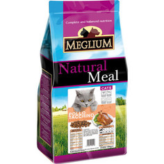 Сухой корм MEGLIUM Natural Meal Cat Adult Chicken & Turkey с курицей и индейкой для взрослых кошек 3кг (MGS0303)