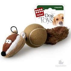 Игрушка GiGwi Dog Toys Squeaker барсук с 2-мя пищалками для собак (75075)